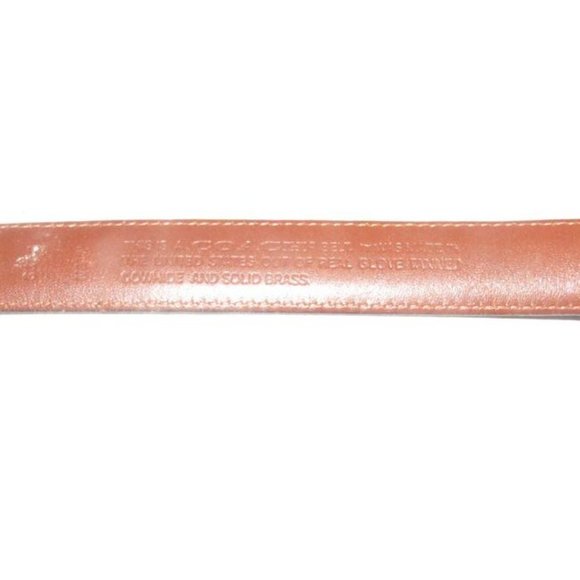 Coach Vintage Navy Leather & Brass Buckle Belt main image 2